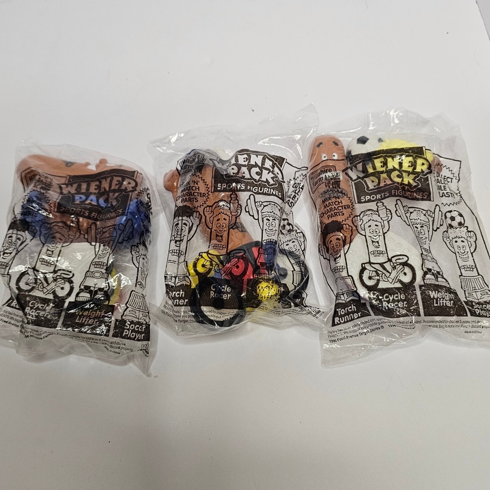 Hillshire Farm Wiener Pack Sports Figurines Lot Mix Match Character Parts 1996